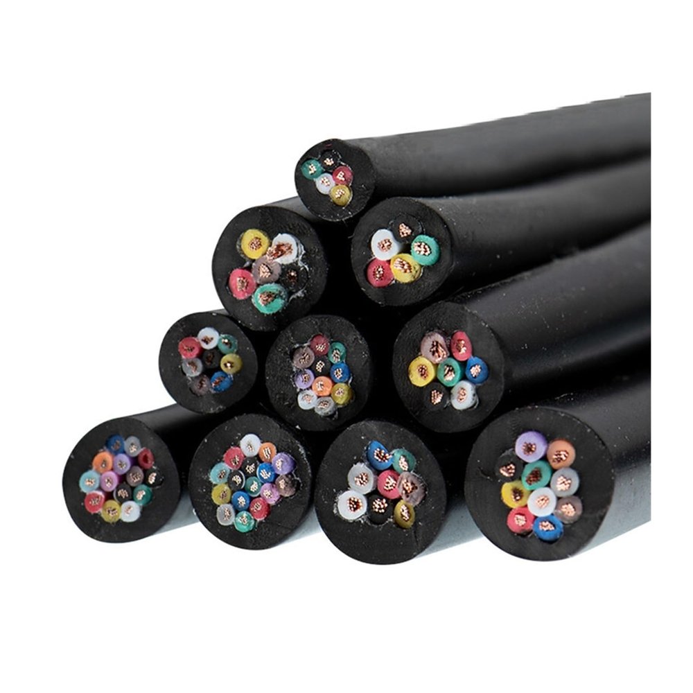 1pcs 1m RVV Flexible Cable 2-16 Core 26-20AWG PVC Sheathed Copper Wire Black(0.5MM 20AWG,3 cores)