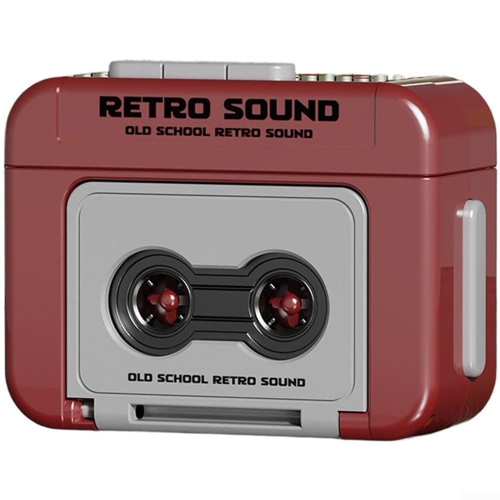 Miniature Retro Cassette Recorder Keychain with Recording Capability for Portable Classic Tape Playback and Unique Collectible