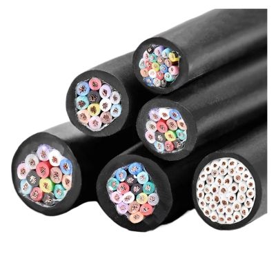 1pcs 15m PVC Flexible Control Cable 14-40 Core 22-15AWG Pure Copper Wire(15 AWG,40 cores)