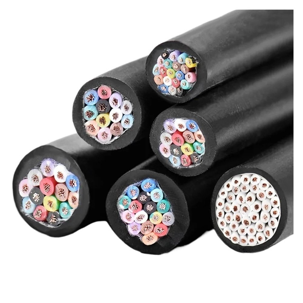 1pcs 15m PVC Flexible Control Cable 14-40 Core 22-15AWG Pure Copper Wire(15 AWG,40 cores)