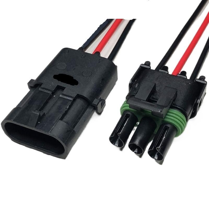 Dj3021y-2.5 Automobile Harness Sealed Connector 1p2p3p4p6p Motorcycle Cable Butt Joint Plug Wire Length 15cm(3p Strip line,5sets)