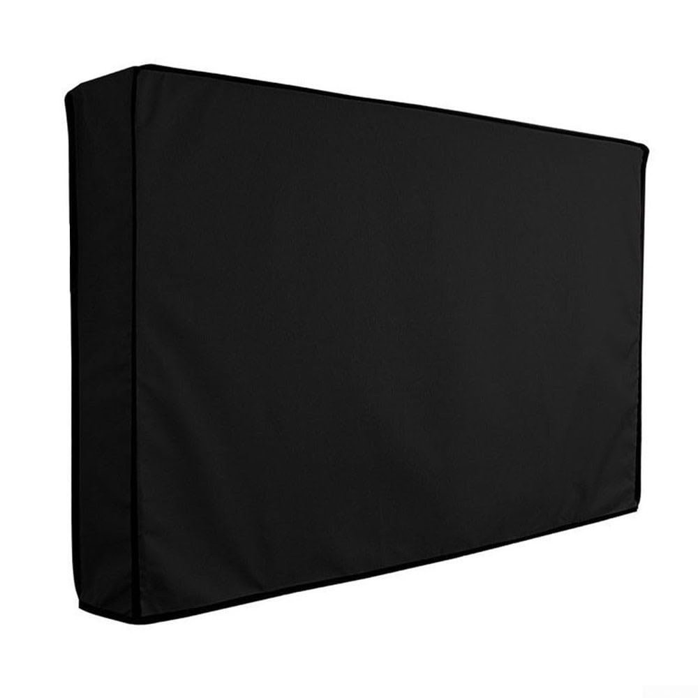 600D Waterproof Outdoor TV Cover for PVC Oxford Fabric, Weather-Resistant Case for Flat Screen Displays, Fits 22-65 Inch Models, Black(46-48 inches)
