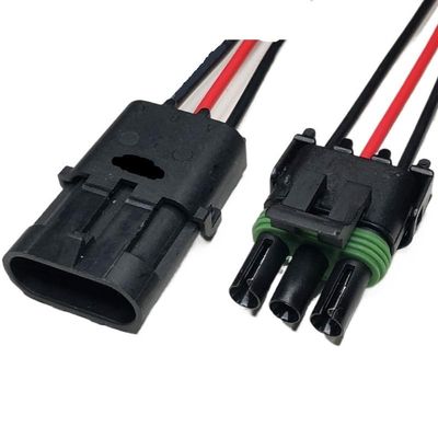 Dj3021y-2.5 Automobile Harness Sealed Connector 1p2p3p4p6p Motorcycle Cable Butt Joint Plug Wire Length 15cm(3p Strip line,1sets)