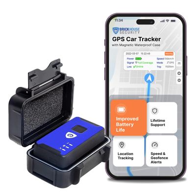 Brickhouse Security Spark Nano 7 GPS Tracker for Vehicles with Magnetic Case, Hidden Car Tracking Device, Waterproof Case, 4G LTE Portable Car Tracker, Real Time Tracking, 1 Year Subscription Included