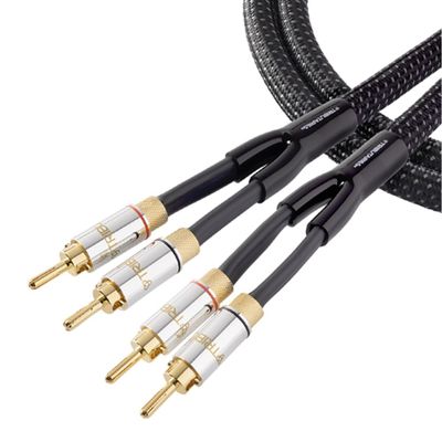 Tributaries Model 8SP MKII Banana Speaker Cables - 10FT - Assembled in The USA - 11AWG - Star Quad Design