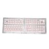 129 Keys Pudding Transparent PBT Keycaps, Keyboard Keycaps OEM Height, Two Color Injection DIY Keycaps with Translucent Design for Mechanical Keyboards, Durable and Anti - (Roseate) view 1