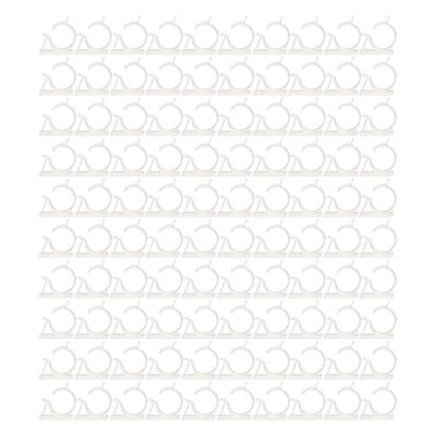 100Pcs White Adhesive Cable Management Clip, Nylon PA66 Cable Strap Ties Wire Clamp Set, Strong Hold Reusable Adjustable Zipper Design, for Power Cords USB Cables Car Home Office O