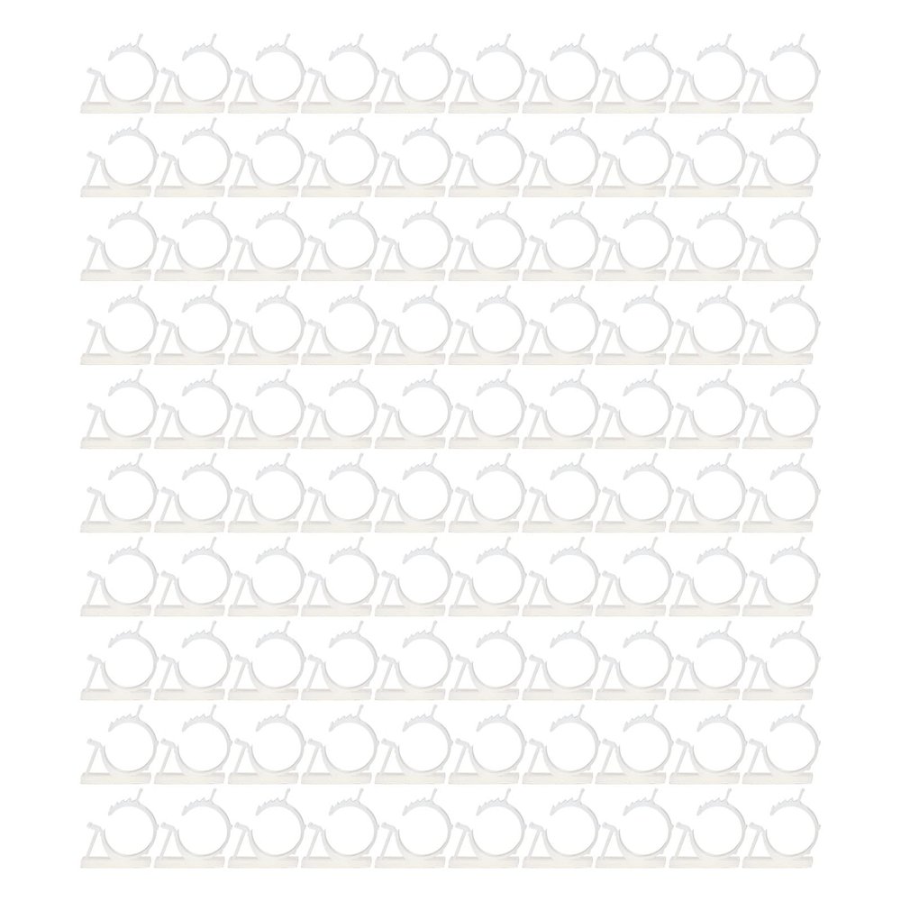 100Pcs White Adhesive Cable Management Clip, Nylon PA66 Cable Strap Ties Wire Clamp Set, Strong Hold Reusable Adjustable Zipper Design, for Power Cords USB Cables Car Home Office O