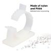 100Pcs White Adhesive Cable Management Clip, Nylon PA66 Cable Strap Ties Wire Clamp Set, Strong Hold Reusable Adjustable Zipper Design, for Power Cords USB Cables Car Home Office O view 2