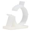 100Pcs White Adhesive Cable Management Clip, Nylon PA66 Cable Strap Ties Wire Clamp Set, Strong Hold Reusable Adjustable Zipper Design, for Power Cords USB Cables Car Home Office O view 4
