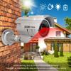 Solar Power Dummy Fake Security Camera, Shape LED Simulation Monitor, Fake Camera with Rotatable Design and Flashing Red Light, Outdoor Bracket Base for view 4