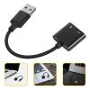 BESPORTBLE USB Audio Interface and Headset Mic Splitter Adapter for PC and Tablets, External Sound Card with 3.5mm Headphone and Microphone Jack, Black, Plug and Play for Gaming view 3