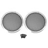 2PCS Car Speaker Grill Cover, Universal Metal Round Speaker Guard, 169mm Easy to Install Aluminum Iron Mesh Protector for Home Theater Boat and Car Speakers (Silver) view 1