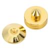 4Set Zinc Alloy Speaker Spikes, Shock Absorbing Speaker Isolation Feet, Anti - Slip Floor Protectors for Amplifier Speaker, Sturdy Vibration Damping Spikes with Pure Copper Tips fo view 4