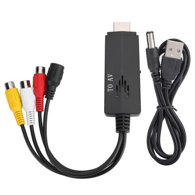 ChiweiJ HDMI to AV Converter Adapter Cable, 1080P HD Video Converter, HDMI to Converter for TV VCR DVD, with 3 Composite Video Output for PS3 360 Blu - Ray Player
