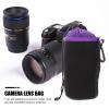 BESPORTBLE Waterproof Camera Lens Pouch Set Drawstring Lens Protector Bags with Thickened Neoprene and Plush Lining Four Sizes S/m/l/xl and Travel Purple view 4