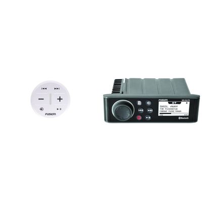 Fusion Entertainment MS-RA70 Marine Entertainment System with Bluetooth with Fusion MS-ARX70W ANT Wireless Stereo Remote - White