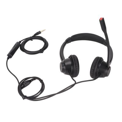 Dam Skerisi Call Center Headset H390D - 3.5 - MV, Noise Cancelling Business Headset with HD Microphone, 3.5mm On Ear Headphones for Telemarketing Customer Service, Lightweight ABS Material for