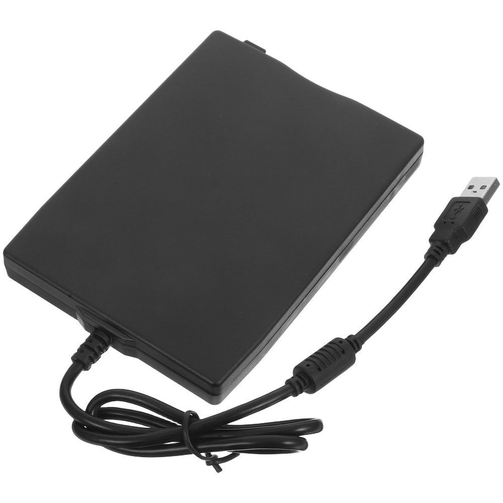 PERSELOSO External USB 3.5 Inch Floppy Disk Drive Reader for Laptop and Desktop PC USB Floppy Disk Controller Card Compatible with Old Hard Drive Adapter Portable Data Storage Device