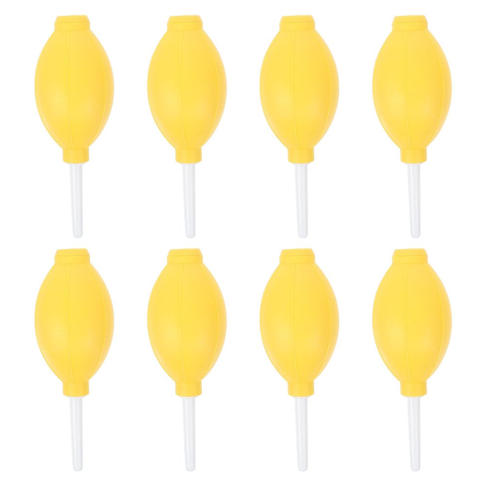 BESPORTBLE 8pcs Camera Lens Cleaning Air Blowers Dust Blower Pump for Photography and Gardening Use Yellow Squeeze Air Cleaning Tools Random Color Random Color