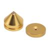4 Set Speaker Isolation Feet, Aluminum Alloy Speaker Vibration Absorber Spike, High Density Shockproof Stand Feet with Anti - Slip Mat for CD DVD Player Amplifier, Enhances Sound Q (Gold) view 3