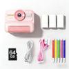 Kids Instant Print Camera, 1080P HD Kids Camera Instant Print with 3 Rolls Print Paper & 64GB Card, Ideal Kid Toys Gifts for Boys & Girls Age 3-16 (Pink (64GB Memory)) view 1