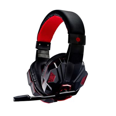 BESPORTBLE Wired Over-Ear Gaming Headset with Microphone, Noise Cancelling Mic and Soft Ear Pads, Illuminated Gaming Earphones Suitable for Console and Travel Use
