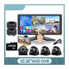 10.36 4K RV Backup Camera System 10.36" Quad Split Touch Screen Monitor With 4 1080P Rear Side View Camera For RV Truck Trailer(64G) view 2