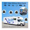 10.36 4K RV Backup Camera System 10.36" Quad Split Touch Screen Monitor with 4 1080P Rear Side View Camera for RV Truck Trailer(None) view 3
