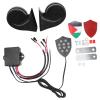 Electronic Horn System 12V 150dB Loud Alarm Sound Remote Control Universal Fit for Car Truck SUV with ABS Metal Construction and Complete Installation Kit view 2