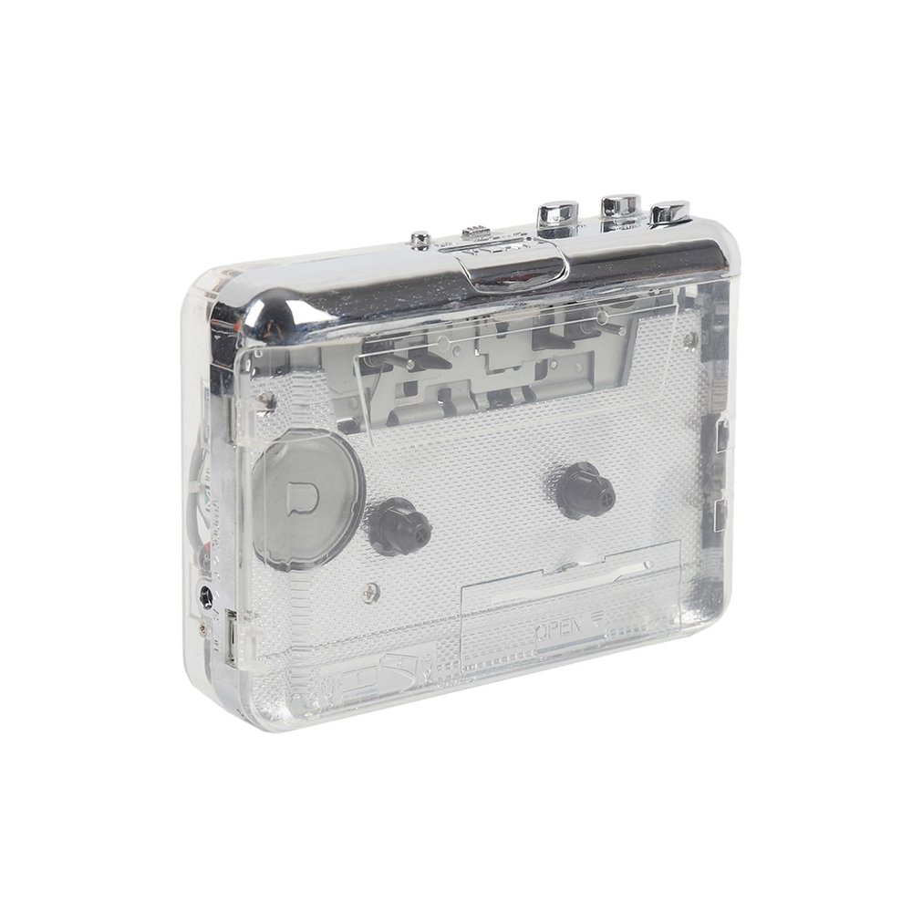 RASTKY Cassette to MP3 Player Vintage Sound Experience Portable Tape Capture for Music Enthusiasts Material: ABS, Transparent, 4.4 * 3.1 * 1.2 Inch