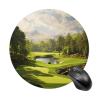 Golf Court Mouse Pad-Funny Round Computer Mouse Mat,Mini Waterproof Non-Slip Mouse Pads for Home Office Decor Desk Accessories view 1