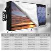 Abstract Stereo Cube Outdoor TV Cover 60 to 65 inches Weatherproof Modern Gradient Black Blue Comb Grid Cubes Outdoor TV Enclosure with Zipper Screen Protectors for Outside Flat Screen Televisions view 2