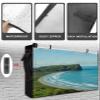 Abstract Stereo Cube Outdoor TV Cover 60 to 65 inches Weatherproof Modern Gradient Black Blue Comb Grid Cubes Outdoor TV Enclosure with Zipper Screen Protectors for Outside Flat Screen Televisions view 3