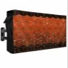 Abstract Stereo Cube Outdoor TV Cover 70 to 75 inches Weatherproof Modern Gradient Orange Gold Comb Grid Cubes Outdoor TV Enclosure with Zipper Screen Protectors for Outside Flat Screen Televisions view 1
