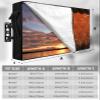 Abstract Stereo Cube Outdoor TV Cover 70 to 75 inches Weatherproof Modern Gradient Orange Gold Comb Grid Cubes Outdoor TV Enclosure with Zipper Screen Protectors for Outside Flat Screen Televisions view 2