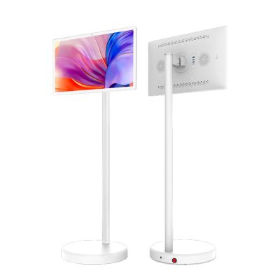 21.5 Inch Portable TV Full Rotation Portable Touchscreen Monitor Smart TV Stand with Wheels(4GB+64GB)
