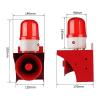 Industrial Sound and Light Alarm Siren, LED Strobe Flashing Emergency Warning Light, 120dB Waterproof Warning Lights for Residential Buildings, Schools, Warehouses, Construction Sites view 2