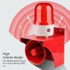 Industrial Sound and Light Alarm Siren, LED Strobe Flashing Emergency Warning Light, 120dB Waterproof Warning Lights for Residential Buildings, Schools, Warehouses, Construction Sites view 3