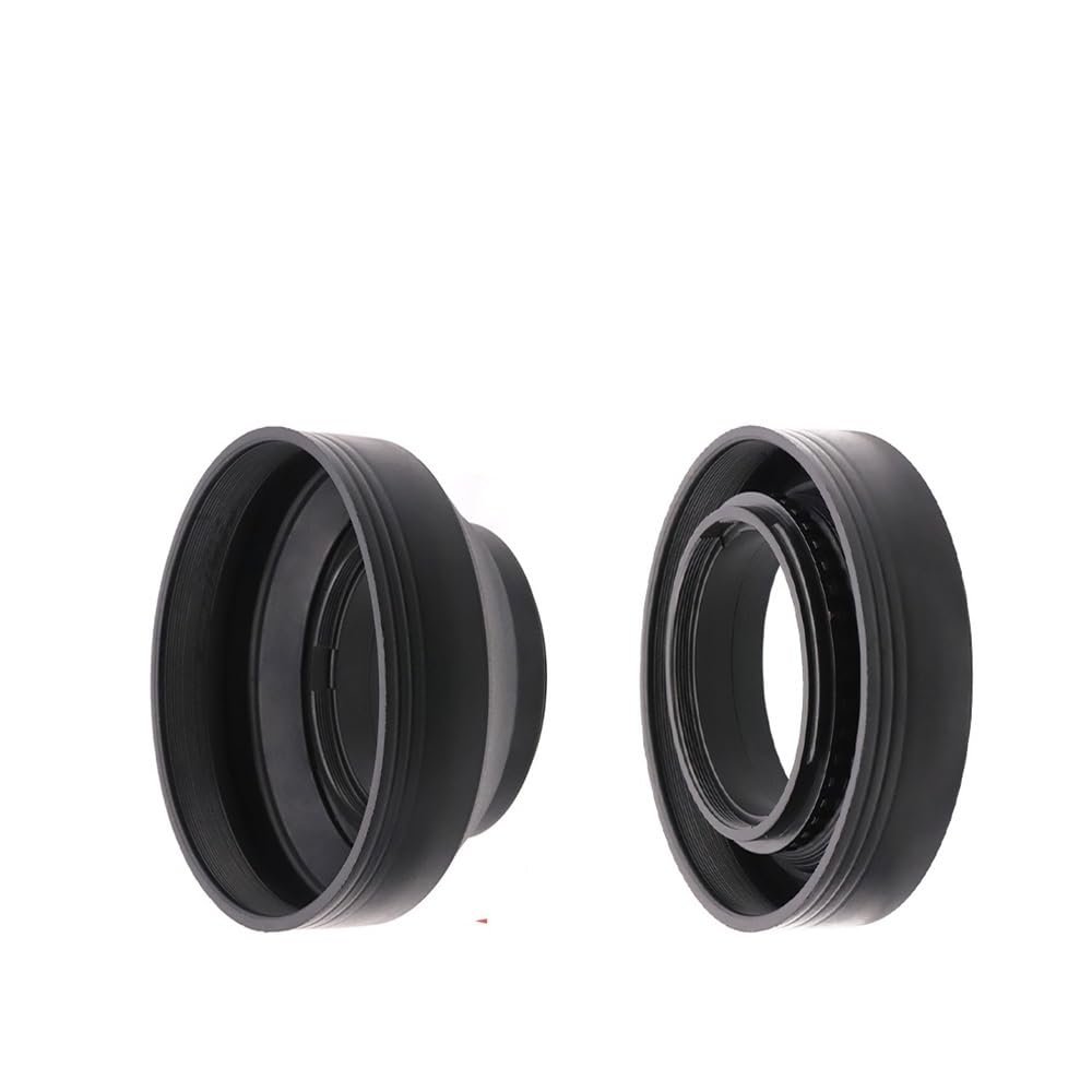 49 52 55 58 62 67 72 77 82 mm Foldable Rubber Camera Lens Hood Anti Glass Reflection Collapsible Black Soft Screw-on Generic(82mm)