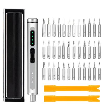 Electric Screwdriver Set, 41 in 1 Screwdriver Kit with 36 Magnetics Bits, Portable LED Display USB Rechargeable Magnetics Screw Driver for Electronics Phone Camera Laptop Repair