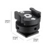 2X Cold Shoe Mount Adapter for Hollyland Rode Lavalier Receiver Stand Anti Drop Mic Excellent(with BGNing Logo) view 3