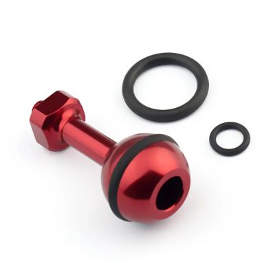 1 inch Ball Head Adapter 1/4" M5 Adjustable Screw Fixed Mount for GoPro13 SJCAM Action Camera Excellent(Type C Red)