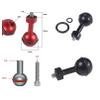 1 inch Ball Head Adapter 1/4" M5 Adjustable Screw Fixed Mount for GoPro13 SJCAM Action Camera Excellent(Type C Red) view 2
