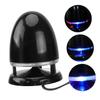 VALICLUD Mini Multimedia Speaker with USB Light, External Aux in Loudspeaker for Laptop and Phone, Portable Plug-in Speaker with Bass, Black and Blue, Dc 5v Compatible view 1