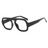 bullabulling Reading Glasses Vintage Square Blue Light Blocking Glasses Women Men 70s Flat Pilot Glasses (black, 3.0, x) view 1