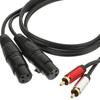 ARTIBETTER RCA to XLR Female Balanced Audio Cable 1 Meter Red Silver Shell for Mixer Amplifier Sound Equipment Converter Cable Compatible with Car Audio Systems view 1