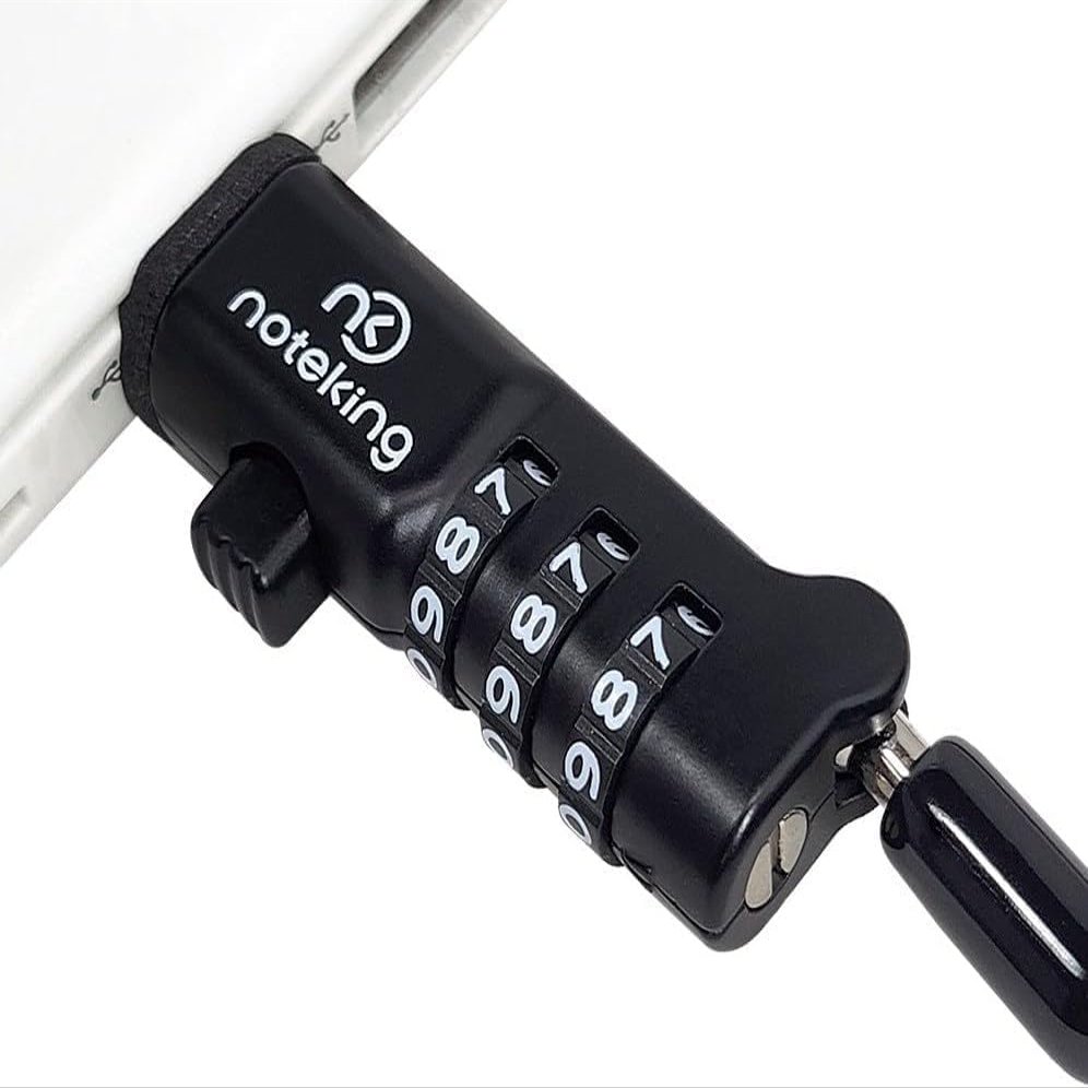 USB Port Lock for Laptop 3 Dial Combination Security Cable Lock, Black Laptop Security Lock, USB Cable Lock, Computer Locking Cable