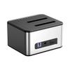 Dual-Bay Hard Drive Station USpB3.0 5Gbps HDD Docking Station Hard Drive Enclosure 12V 3A Power Adaptier for 2.5/3.5 Inch HDD/SSD view 1