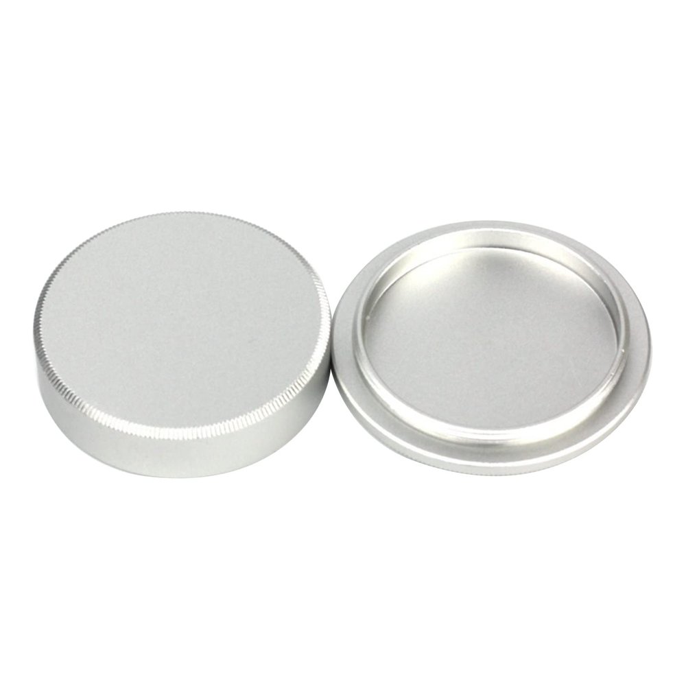 2Pcs Metal Rear Lens Cap Silver Black Protective for M39 39mm Thread Screw Mount Camera Lenses Accessories Lens Mount Replacement